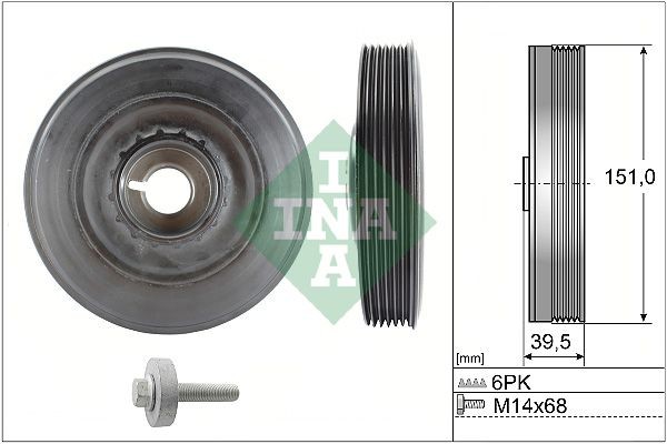 Kit pulegge, Albero motore / a gomito INA 544 0090 20 INA 544 0090 20 Puleggia albero motore RENAULT MODUS 2024