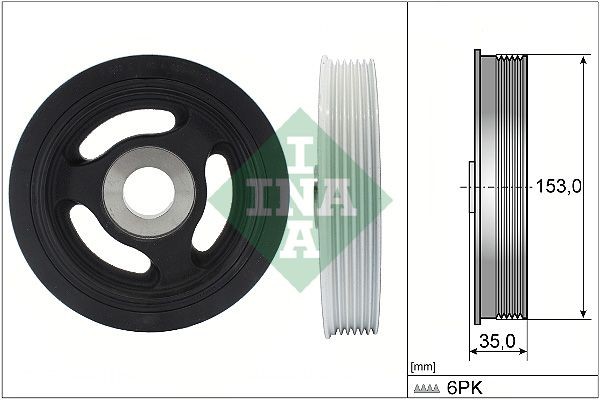Poulie damper (vilebrequin) INA 544010410 Poulie damper (vilebrequin) INA 544 0104 10 prix Roues dentées Premacy Van (CP)