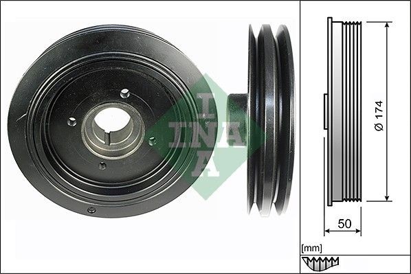 Remskive, veivaksel INA 544 0107 10 INA 544 0107 10 Remskive veivaksel MITSUBISHI PAJERO SPORT 2008