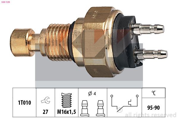 KW Termocontatto ventola radiatore 550 139 550 139 costo Termocontatto ventola radiatore TOYOTA YARIS KW
