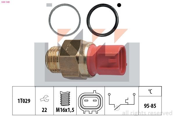 KW Temperaturbryter, kjølevifte 550 149 KW 550149 Temperaturbryter kjølevifte Suzuki Vitara mk1 Cabrio pris