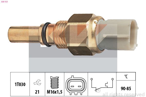 KW Interrupteur de température, ventilateur de radiateur 550 151 Interrupteur de température ventilateur de radiateur KW STONIC 550 151 pas cher