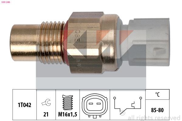 KW Temperaturkontakt, kølerventilator 550 246 550 246 Temperaturkontakt kølerventilator HYUNDAI ELANTRA KW