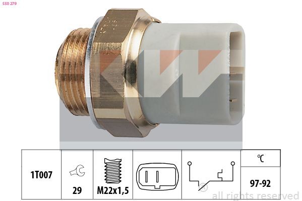 KW Temperatuurschakelaar, radiateurventilator 550 279 Temperatuurschakelaar radiateurventilator KW G-Klasse 550 279 goedkoop