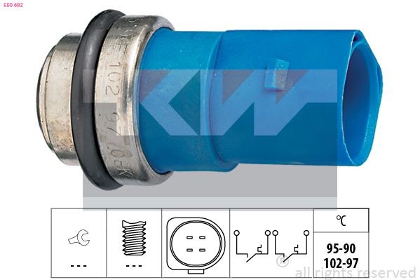 KW Termocontatto ventola radiatore 550 692 550 692 costo Termocontatto ventola radiatore NISSAN JUKE KW