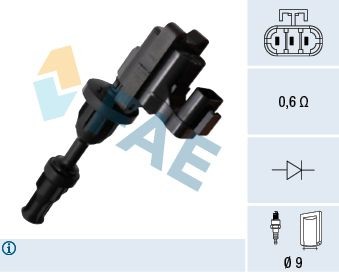 FAE Válvula de regulação do líquido de refrigeração 55006 Válvula de regulação do líquido de refrigeração FAE Chevrolet LACETTI 55006