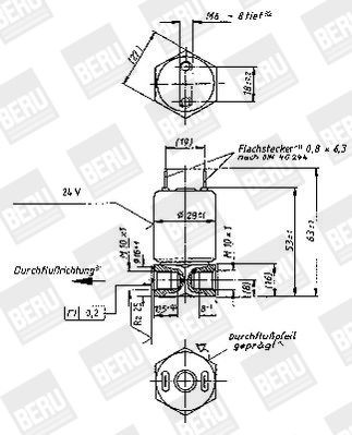BERU Ventil, varmstartsystem MV111 BERU MV111 Ventil, varmstartsystem