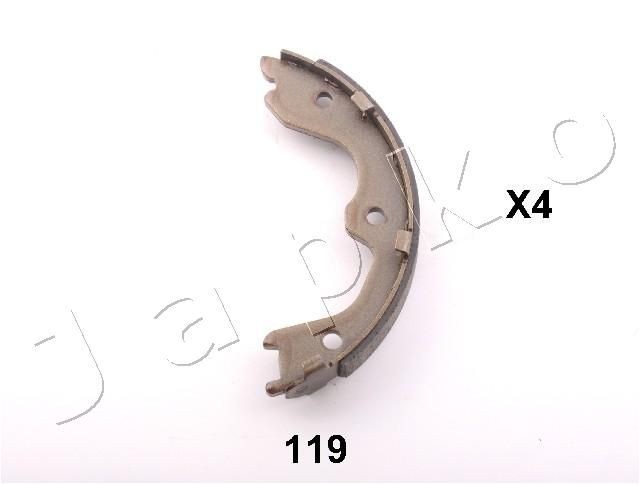 JAPKO Bremseskosett, håndbrems 55119 JAPKO 55119 Håndbrekksko Q60 Cabrio (CV36) pris