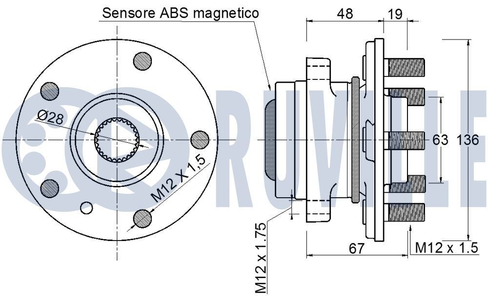 RUVILLE Kileremssæt 5526081 Ribremsæt RUVILLE TRANSIT COURIER 5526081 billig