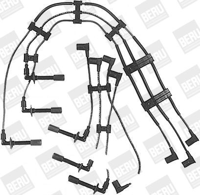 BERU Tennplugg kabelsett ZE744 Tennledningssett BERU Kia CERATO ZE744
