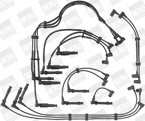 BERU Σετ καλωδίων υψηλής τάσης ZE751 BERU ZE751 Μπουζοκαλώδια CITROЁN XSARA γνήσια