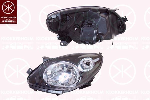 KLOKKERHOLM Strålkastare 55400184A1 55400184A1 KLOKKERHOLM huvudstrålkastare Peugeot 106