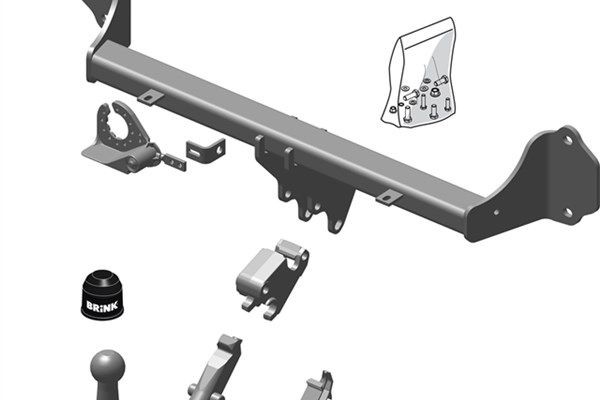 BRINK Dispositivo de reboque 554500 BRINK 554500 Engate de reboque Lada NIVA originais