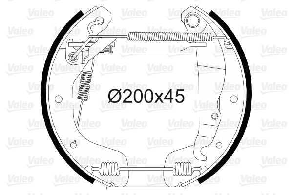 VALEO Bremžu loku komplekts 554794 554794 Bremžu loku VALEO OPEL VECTRA