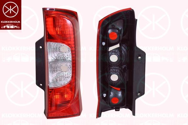 KLOKKERHOLM Baglygte 55530704 55530704 Baglygter CITROËN NEMO KLOKKERHOLM