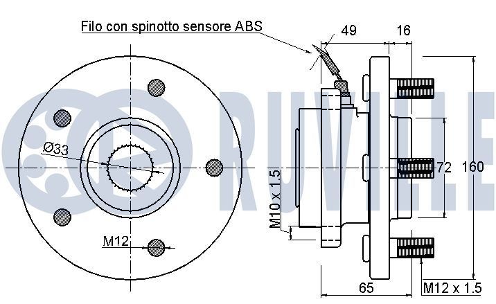RUVILLE Kit Cinghie Poly-V 5554580 5554580 costo Kit cinghie poly-v RUVILLE VOLVO XC70
