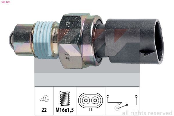 KW Contacteur, feu de recul 560 149 Ford TRANSIT COURIER Capteur de feu de recul KW 560 149