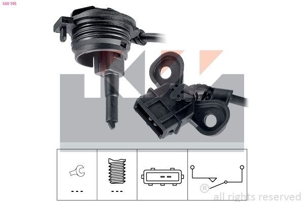 KW Spínač cúvacích svetiel 560 195 Spínač cúvacích svetiel AUDI KW 560 195