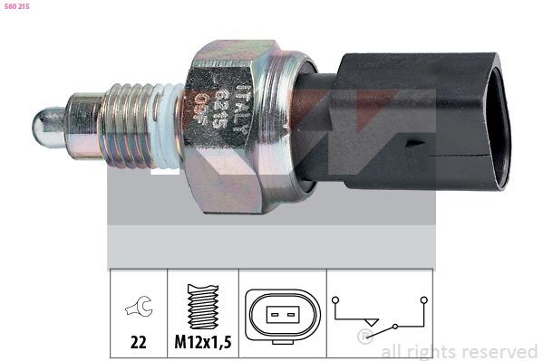 KW Spínač cúvacích svetiel 560 215 Spínač cúvacích svetiel AUDI KW 560 215