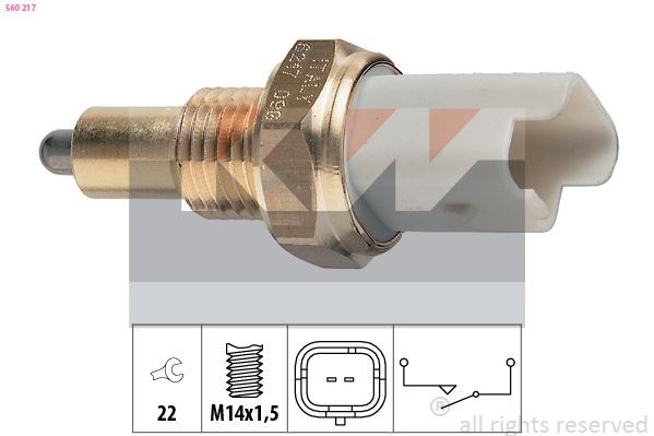 KW Contacteur, feu de recul 560 217 Interrupteur feu-marche arrière KW 806 560 217 pas cher