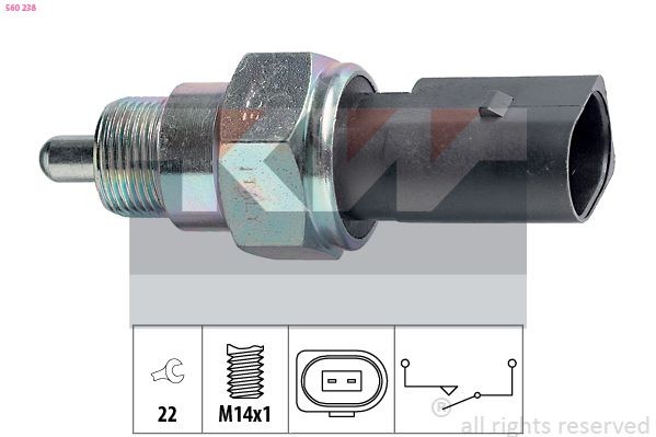 KW Kytkin, peruutusvalo 560 238 560 238 KW Peruutusvalon kytkin Skoda 105,120 hinta