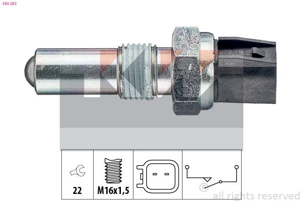KW Contacteur, feu de recul 560 283 560 283 Capteur de marche arriere MAZDA 2 KW