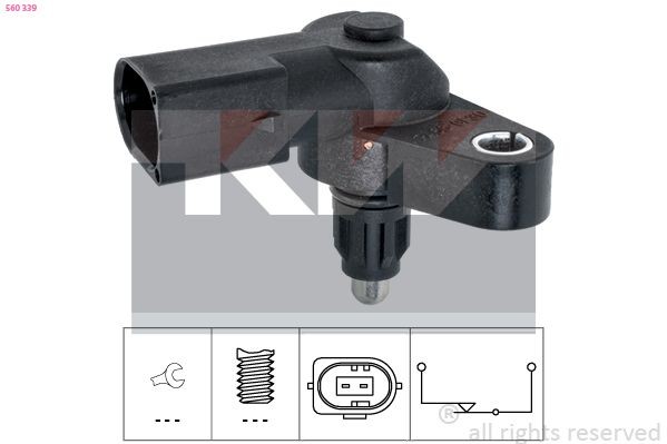 KW Interruptor, luz de marcha-atrás 560 339 Interruptores da luz de marcha atrás KW Honda CONCERTO 560 339