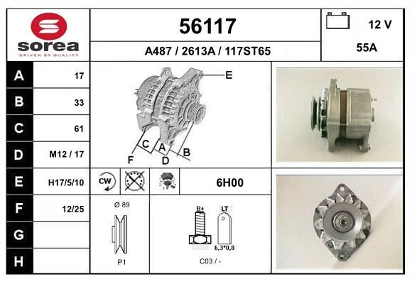 EAI Alternátor 56117 Alternátor EAI SPIDER 56117 lacné