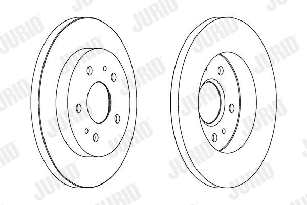 Bremseskive JURID 562291JC JURID 562291JC Skivebremser DAIHATSU TERIOS 1999