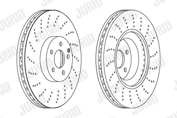 JURID Disco freno 562408JC-1 JURID 562408JC-1 Disco freno MERCEDES-BENZ Classe S Sedan (W222, V222, X222) AMG S 63 4-matic+ (222.188) 612 CV 2017