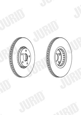 JURID Disco freno 562949JC-1 JURID 562949JC-1 Dischi freno sportivi Lexus GS GRL10 prezzo