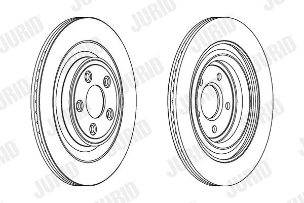 JURID Remschijf 563027JC JURID 563027JC Remschijven set Jaguar XJ40 originele prijs