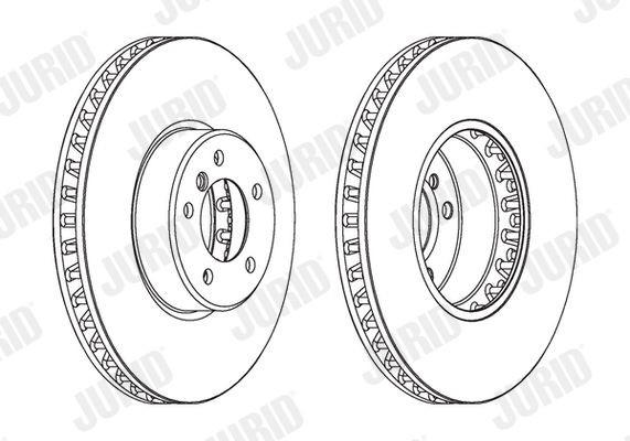 JURID Bromsskiva 563045JC-1 JURID 563045JC-1 Bromsskivor sport BMW E61 Touring original