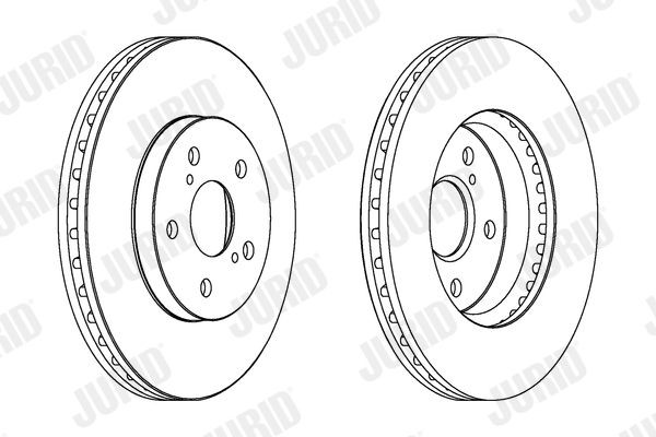 JURID Brake disc 563047JC JURID 563047JC Toyota Camry XV40 performance brake discs replacement