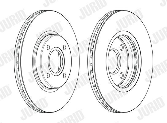 JURID Remschijf 563115JC JURID 563115JC Remschijf set Ford Transit Courier Van goedkoop