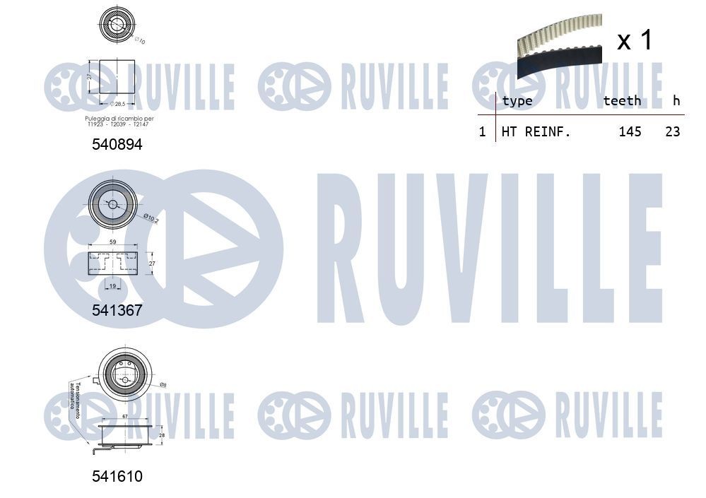 RUVILLE Kileremssæt 5635881 5635881 RUVILLE Multirem Toyota billig