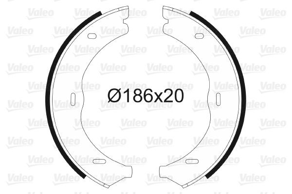 VALEO Σετ σιαγόνων φρένων, χειρόφρενο 564145 564145 Σιαγωνες φρενων KIA NIRO VALEO