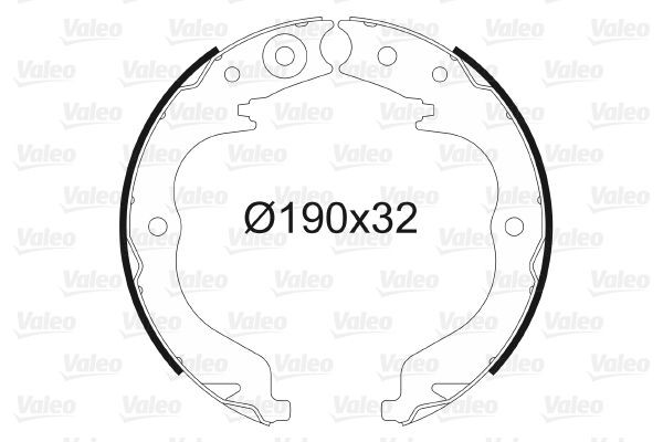 VALEO Bremseskosett, håndbrems 564151 Håndbrekksko VALEO RAPID 564151 billige