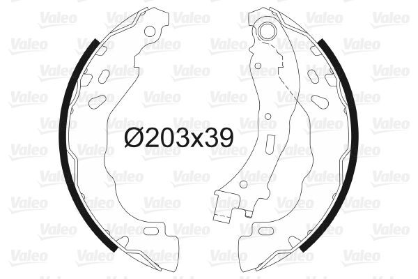 VALEO Bromsbacksats 564157 564157 VALEO trumbroms Citroen C5