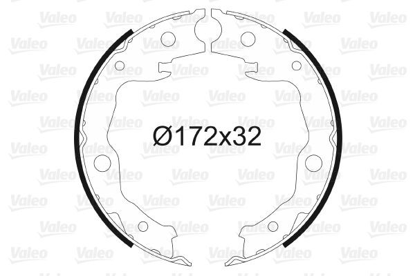 VALEO Bremseskosett, håndbrems 564168 564168 Håndbrekksko VALEO FIAT FIORINO