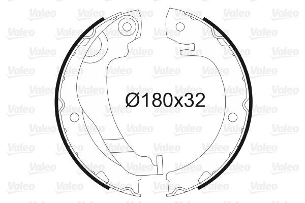 VALEO Jogo de maxilas de travão, travão de estacionamento 564183 Maxilas de travão de mão VALEO Opel VECTRA 564183