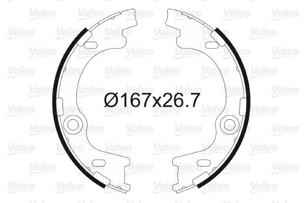 VALEO Handbromsbackar 564186 564186 VALEO parkeringsbromsbelägg PEUGEOT 107