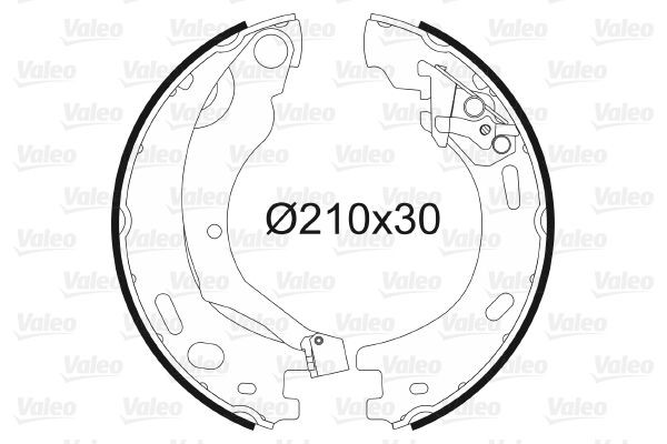 VALEO Handbromsbackar 564200 564200 VALEO parkeringsbroms Fiat COUPE