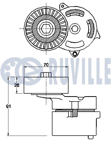 RUVILLE Hammasrihma komplekt 5667673 RUVILLE Hammasrihma MAZDA 5667673
