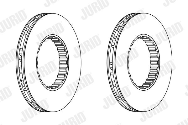 JURID Bremseskive 569214J JURID 569214J Bremseskive RENAULT TRUCKS B Kassevogn / stasjonsvogn 70 72 hk 1985