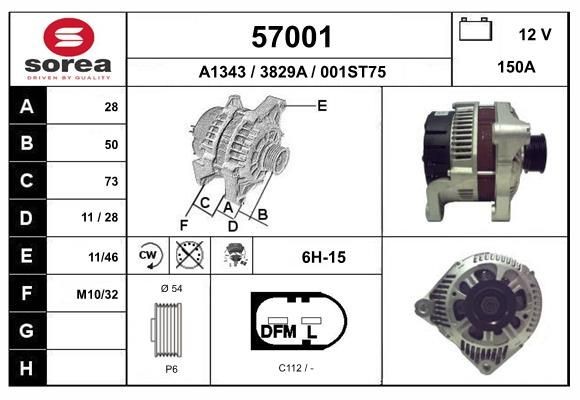 EAI Alternatore 57001 57001 costo Alternatore BMW Serie 2 EAI