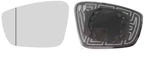 VAN WEZEL Mirror Glass, outside mirror 5701837 VAN WEZEL 5701837 VW UP 121 door mirror glass replacement