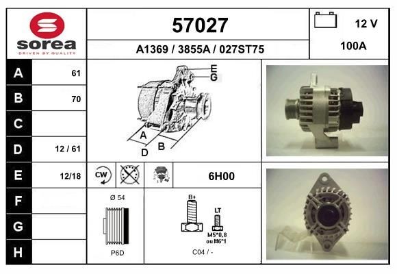 EAI Alternátor 57027 Alternátor EAI SPIDER 57027 lacné