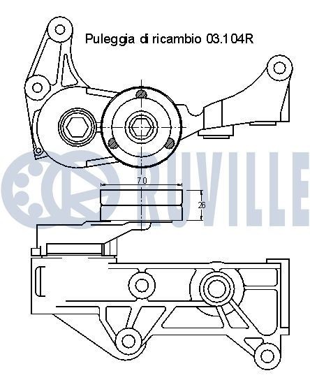 RUVILLE Kit Cinghie Poly-V 5706080 5706080 Kit cinghie poly-v RUVILLE HONDA ACCORD costo