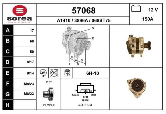 EAI Dynamo 57068 57068 Dynamo EAI FORD B-MAX